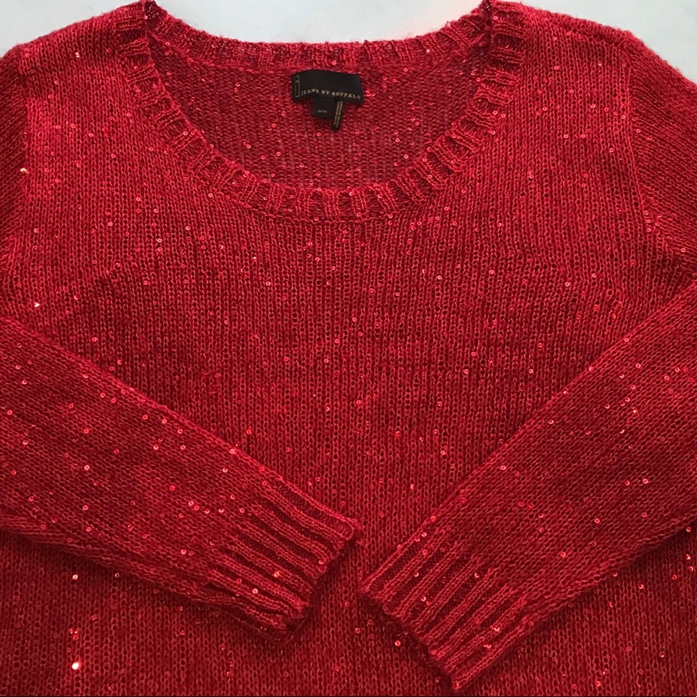 🌹Buffalo red sequin sparkly top🌹